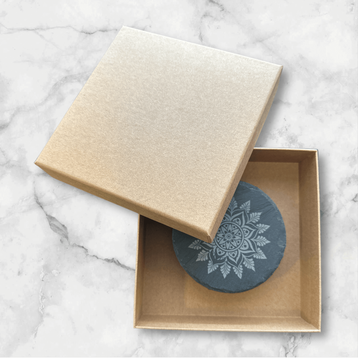 Onderzetters mandala - set van 4 - Laserboertje