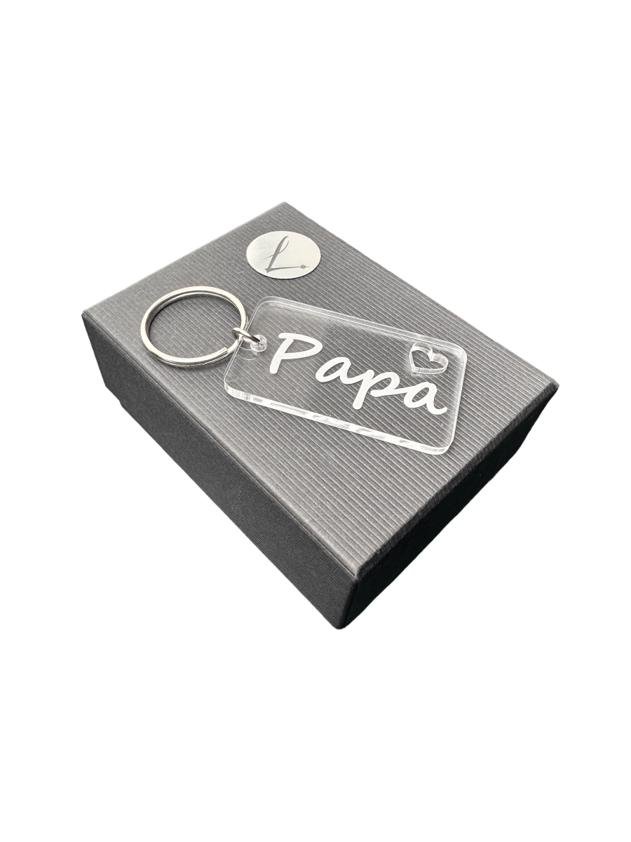 Papa sleutelhanger - Laserboertje