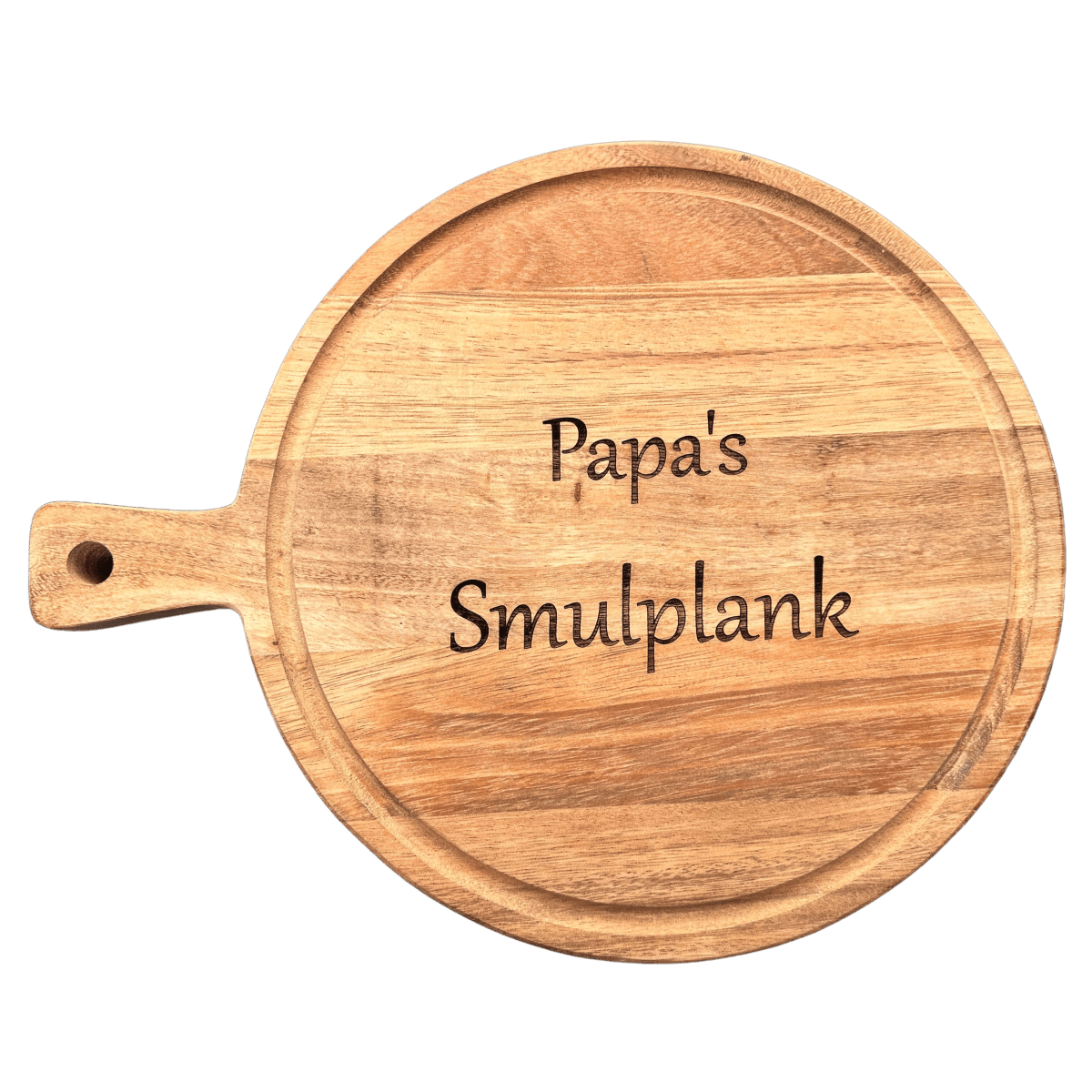 Ronde snijplank - Papa's Smulplank - Laserboertje